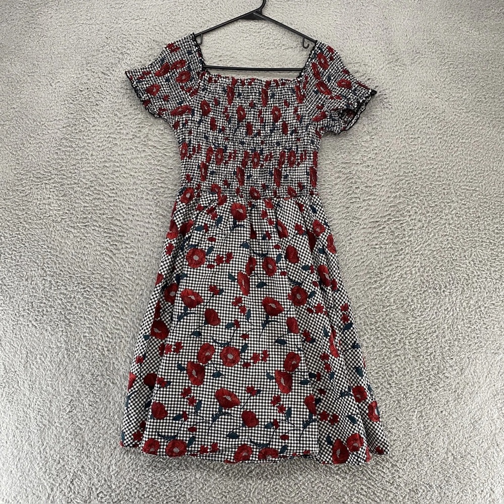 City Chic Red and Black Floral Dress